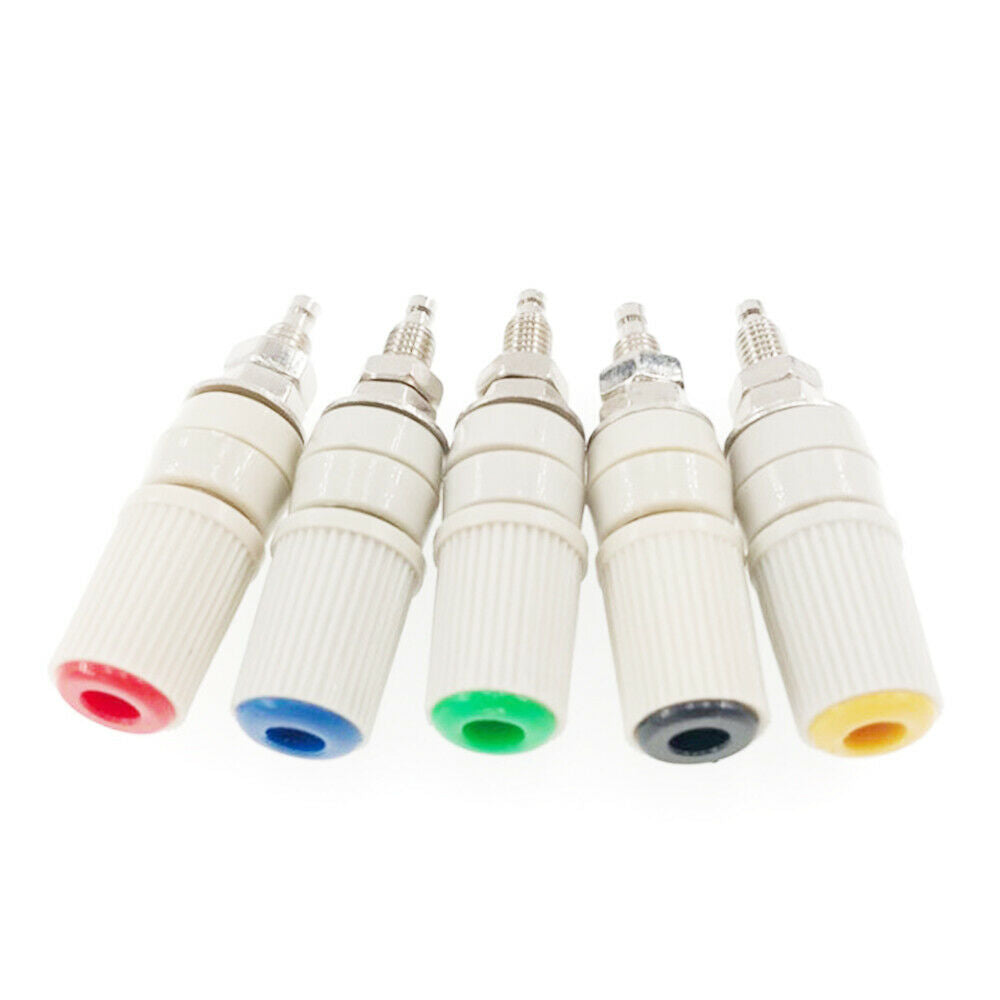 5Pcs Brass M5 Type Test Binding Post  High Current 4mm Banana Female Jack Panel