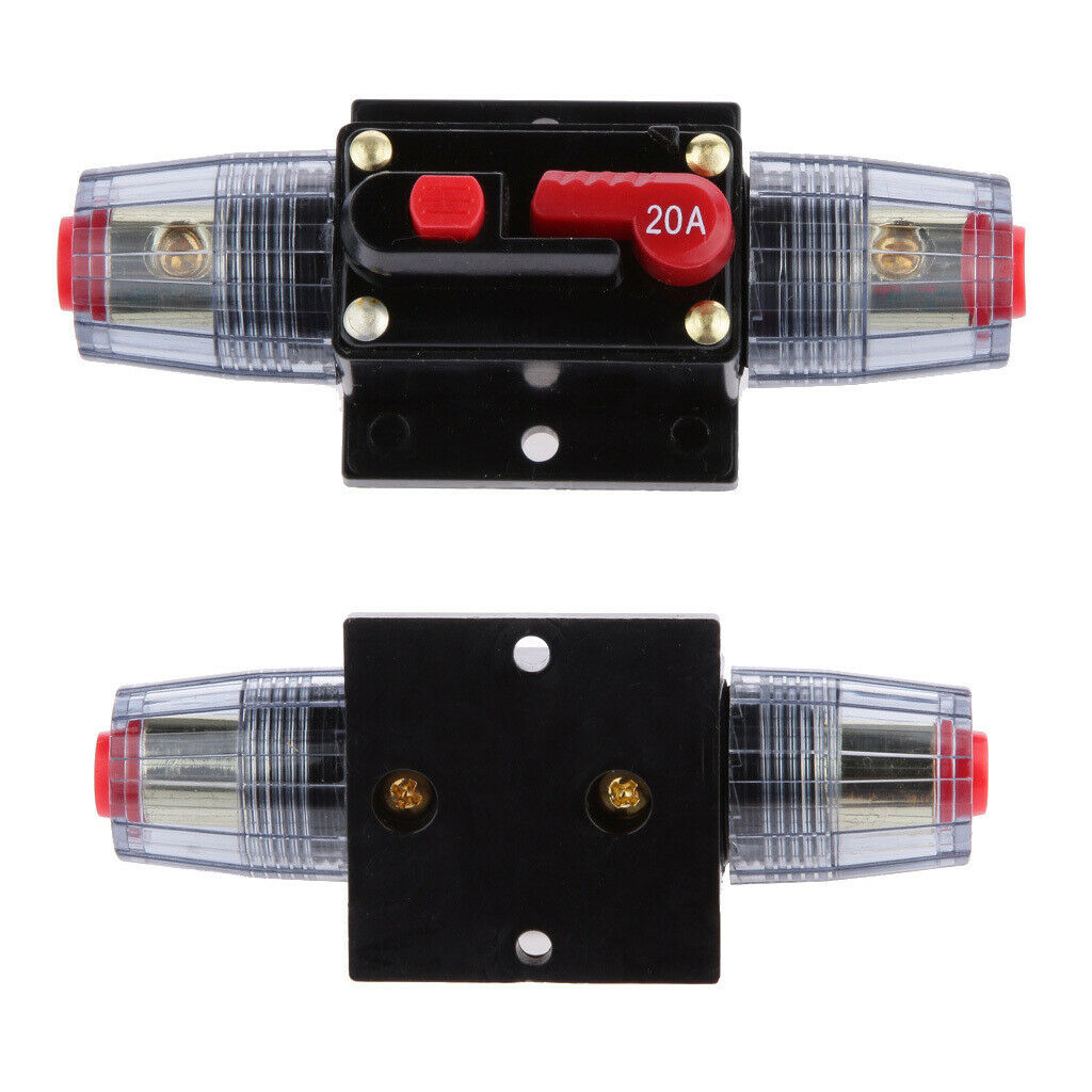30A&20A Car Protection Stereo Switch Fuse  Inline Circuit Breaker New