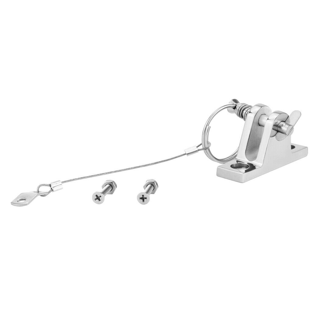 Marine 316 Stainless Steel Boat Canopy Fitting Quick Release Pin Lanyard
