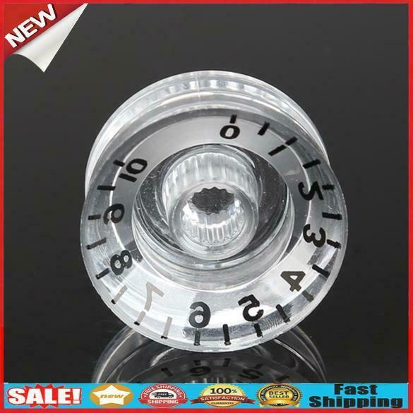 4Pcs Transparent Acrylic Speed Knob Volume Tone Control for Electric Guitar @