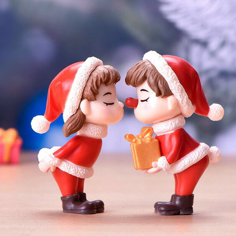 Christmas Couple Garden Miniatures Micro Landscape Garden Home Decorati.l8