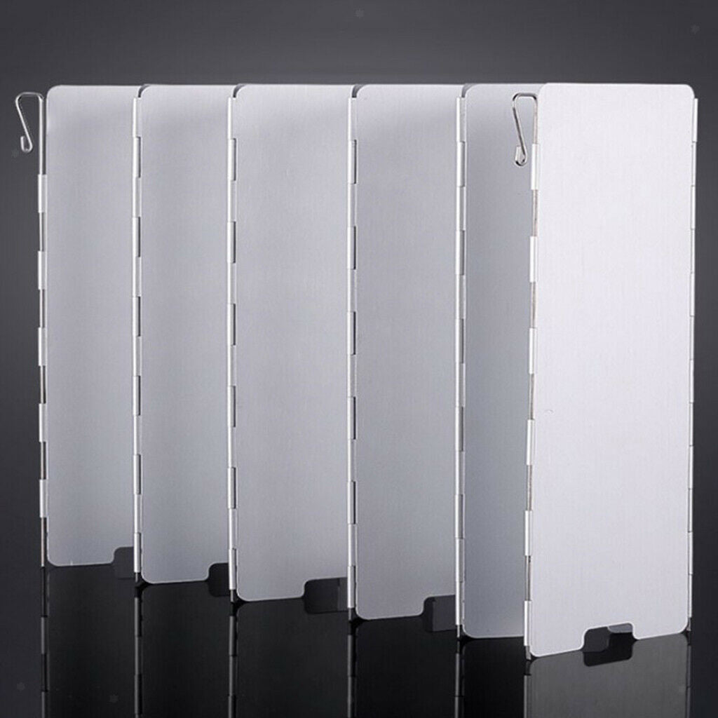 Folding Camping Stove Windshield 10 Dishes Kitchen Wind Screens Outdoor Accs