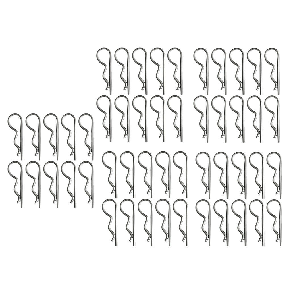 50 lot Marine Stainless Steel Retaining Clip Spring Cotter Pin Accessories