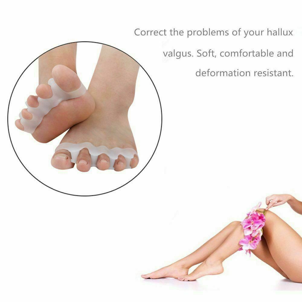 2x/Set Silicone Gel Bunion Toe Corrector Orthotics Straightener Separator Pain
