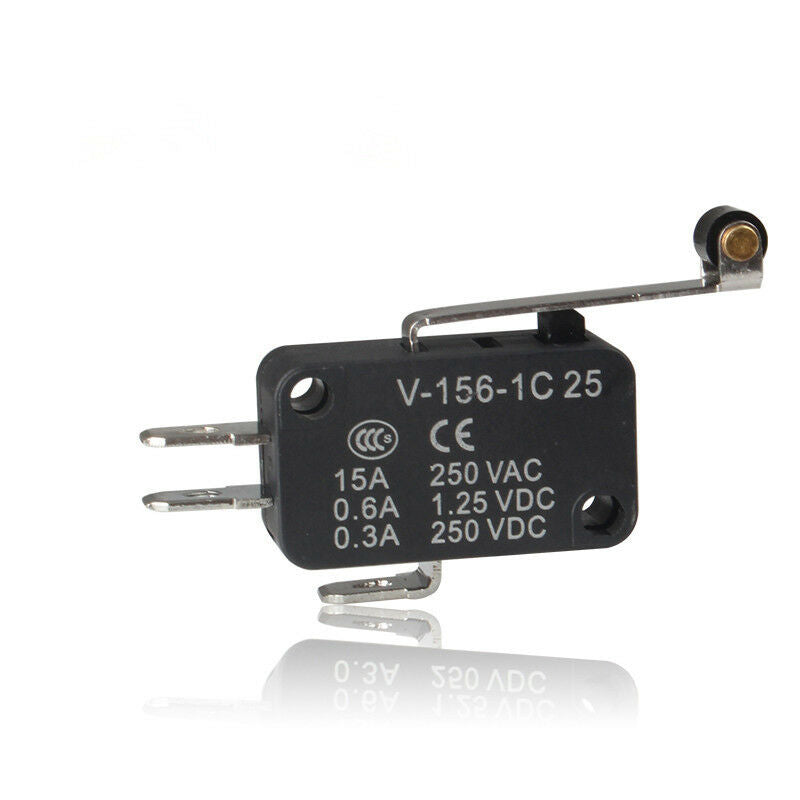 1pcs Micro Switch Plastic Roller Lever Momentary 1NO 1NC AC 250V, 15A AC 125V 6A