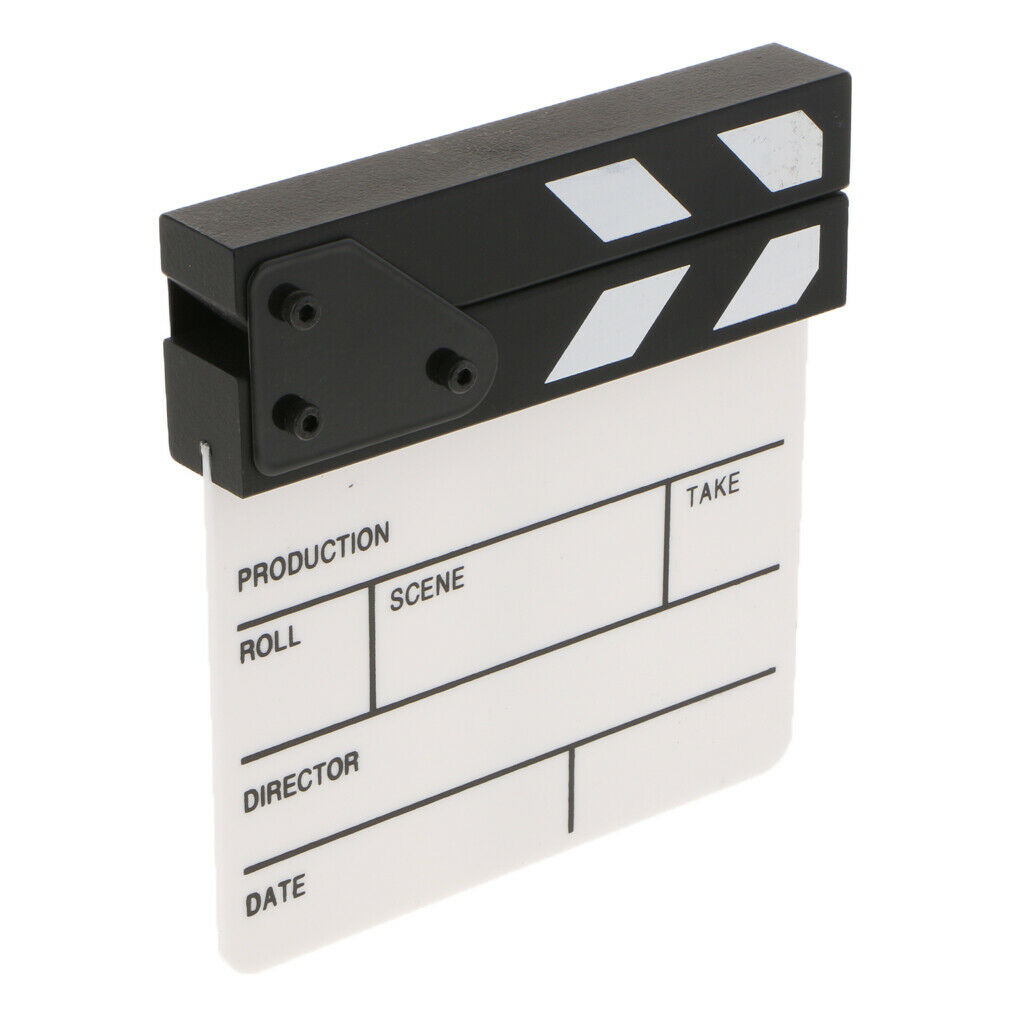 Prettyia Role Play Clapboard Chalk Clapper Board TV Film Movie Props Acrylic