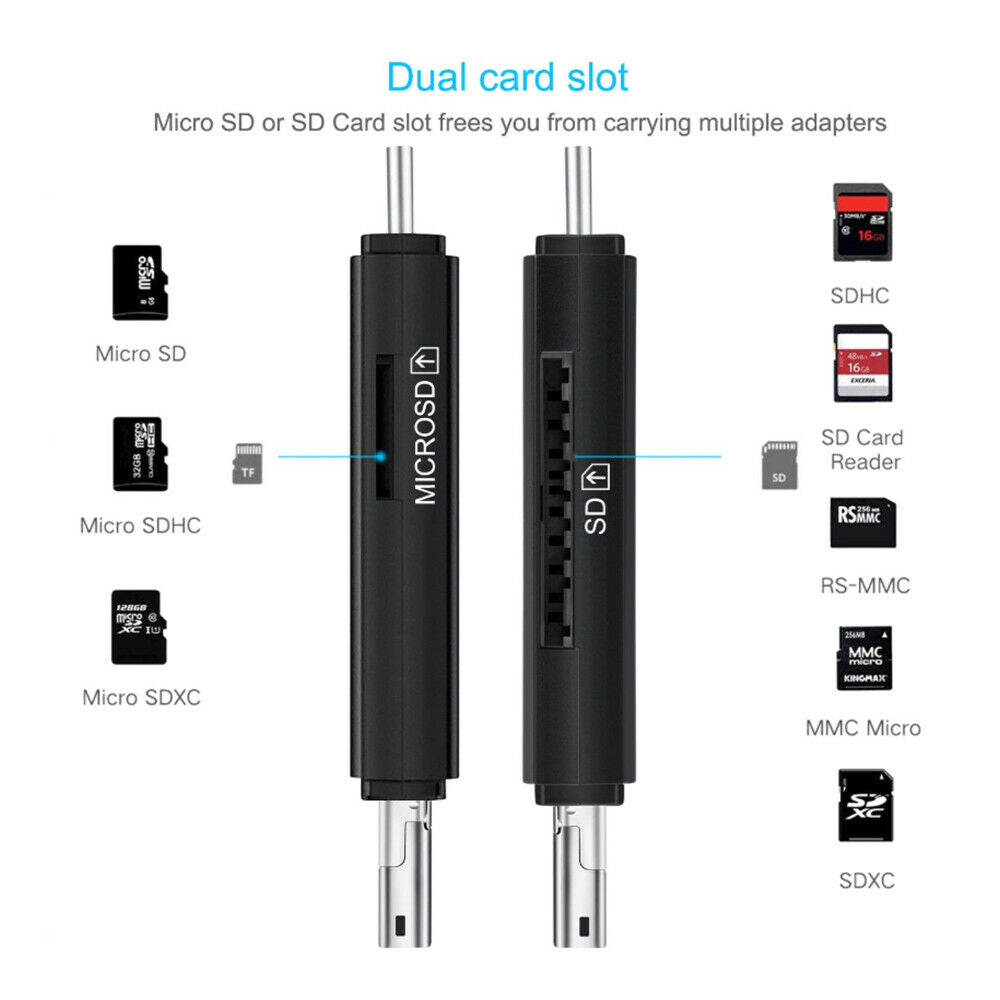 Card Reader USB 3.0 Type C Micro SD OTG Smart Memory Adapter Laptop Computer
