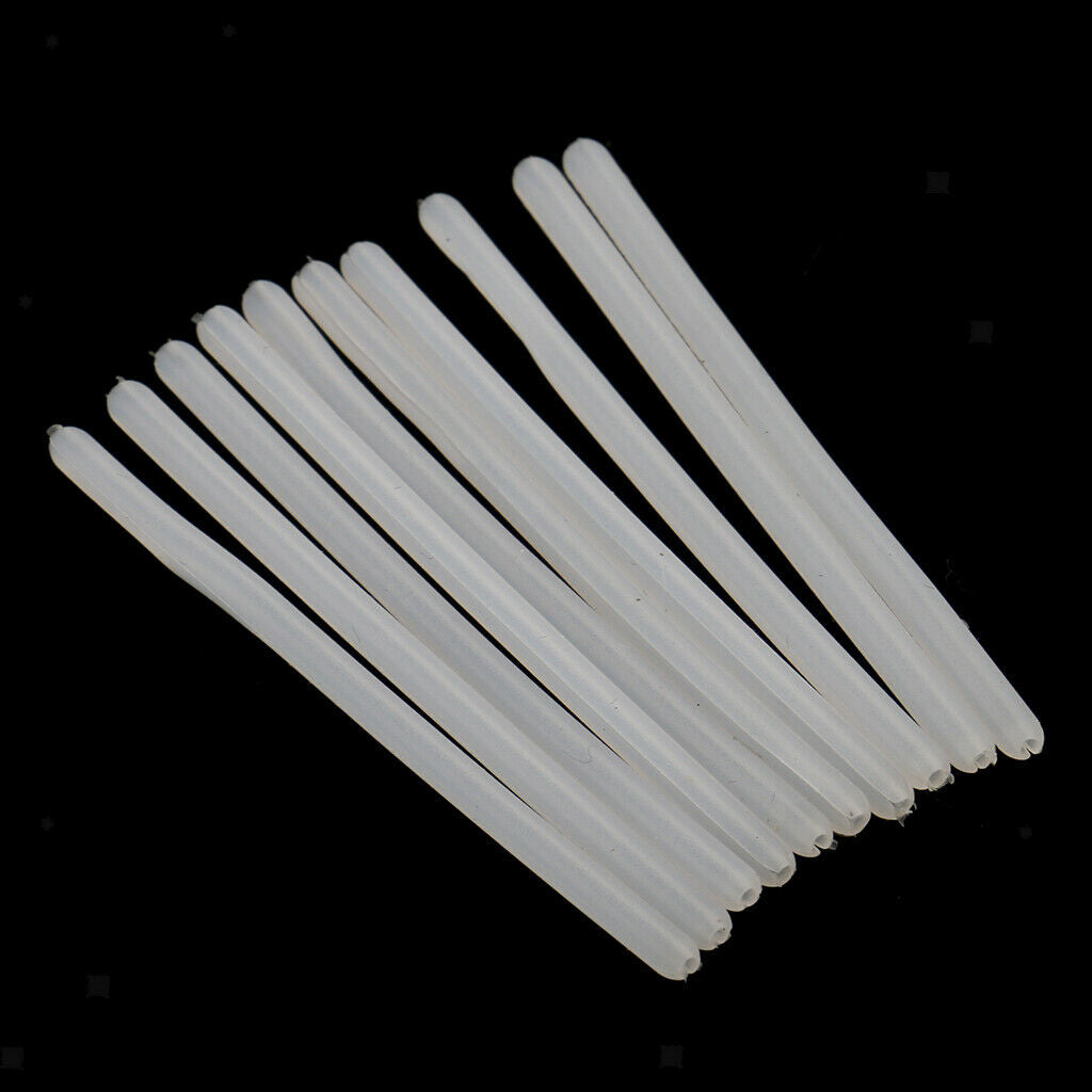 10x Silicone Eyeglasses Temple Covers Glasses Frame Tubes Replacement - White
