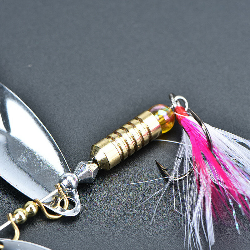 7g fishing lure spoon bait ideal for bass trout perch pike rotating fishin.l8