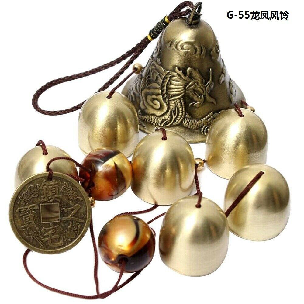 HOT Wind Chimes Retro Large Copper Metal Bells Hanging Garden Yard Home Decor US