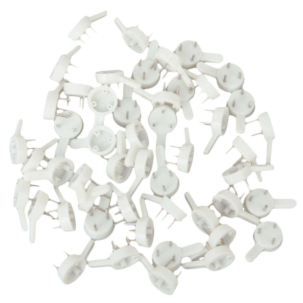 Approx. 50pcs Picture Photos Frame Wall Hanging Hooks 25mm White
