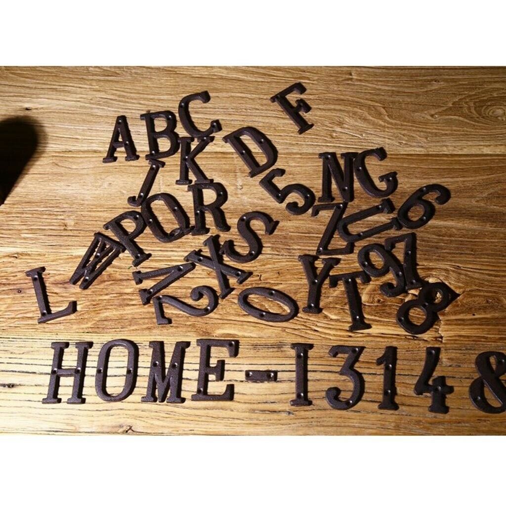 2Pcs Letter T and O Stylish Rustic Metal Cast Iron Home House Letter Sturdy