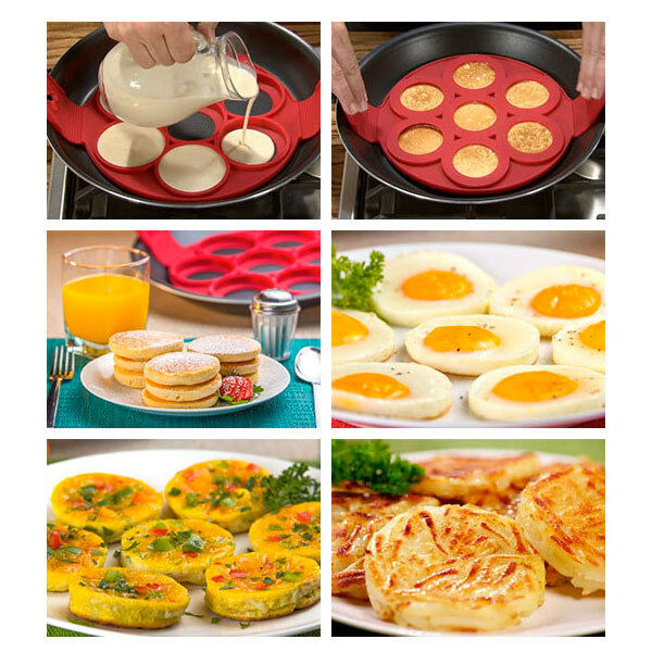 Silicone Mold 7 Blinis Pancakes Omelettes Others for Cooking À La Stove New