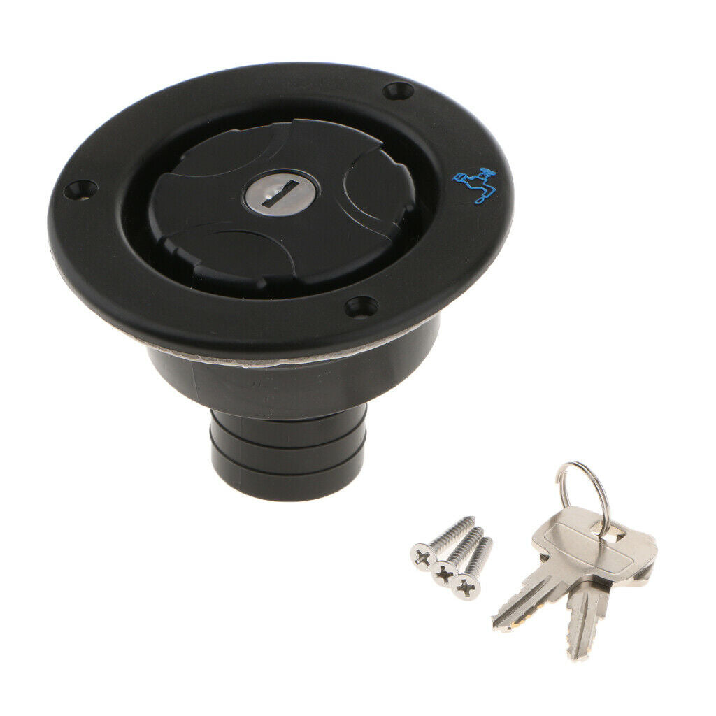 Locking Fuel Tank Cover Gas Filler Cap Universal fit Easy Installtion  Black