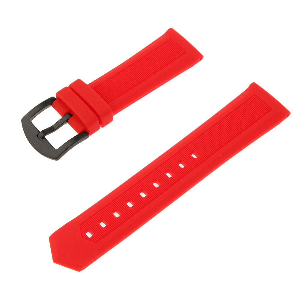 Red Silicone Rubber Bracelet  Replacing Accessories - Red 24mm