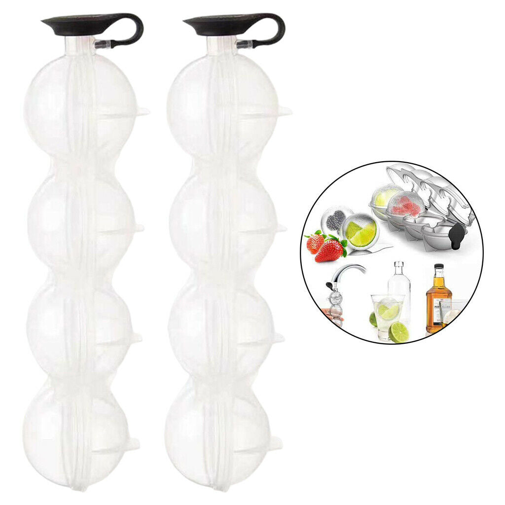 4-Cavity Ice Cube Ball Maker Drink Hockey Coffee Beverages Mold Mould Tools