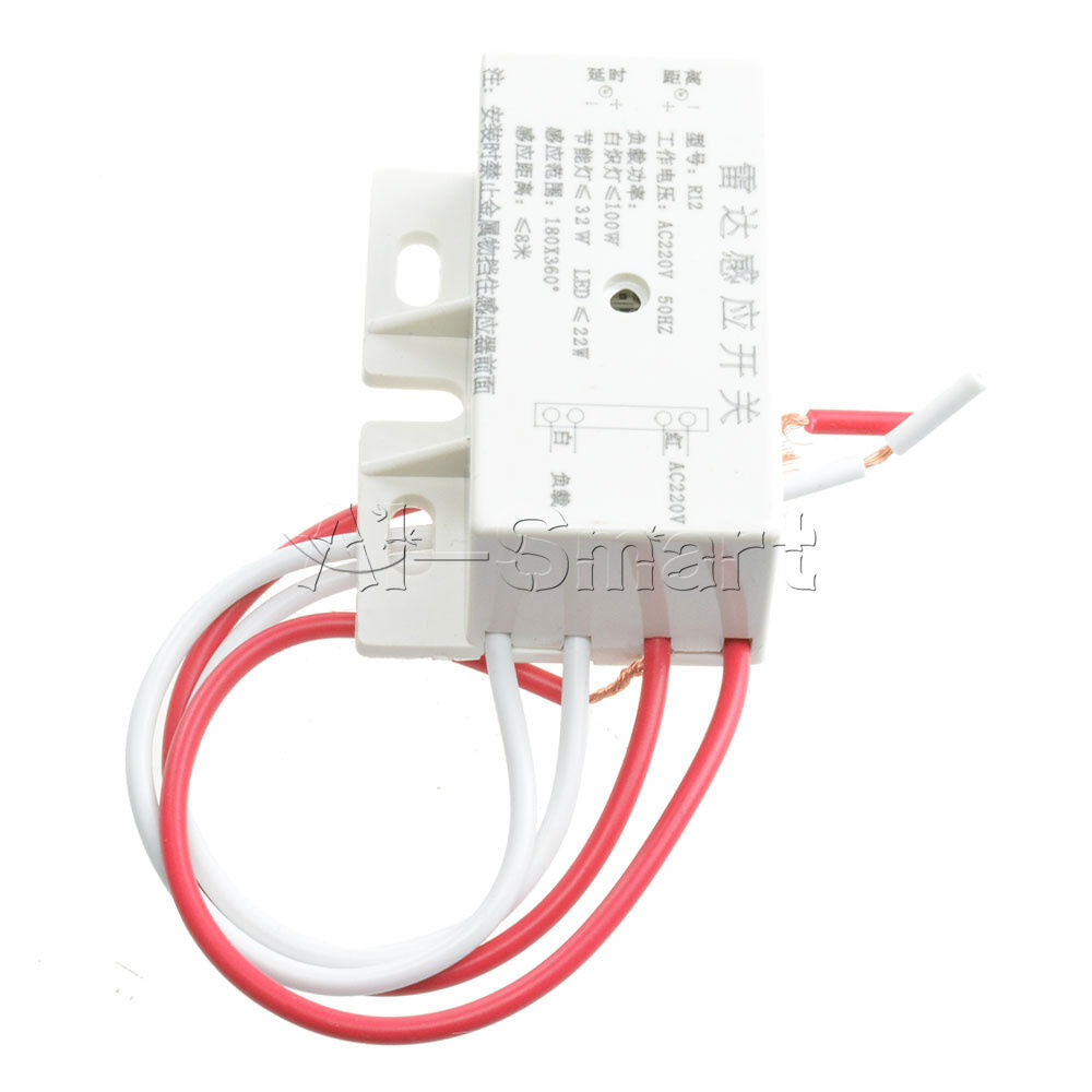 Auto Infrared Body Motion Sensor PIR Sensing Switch Microwave Radar Sensor 220V