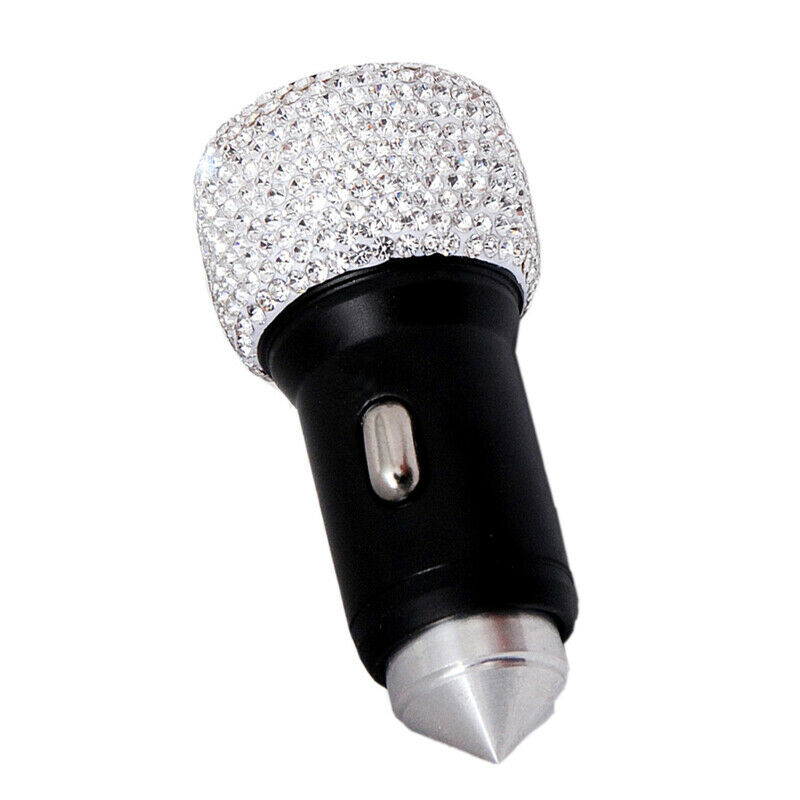 DC12-24V Dual USB Port Fast Charging Diamond Car Charger Adapter For IOS Android