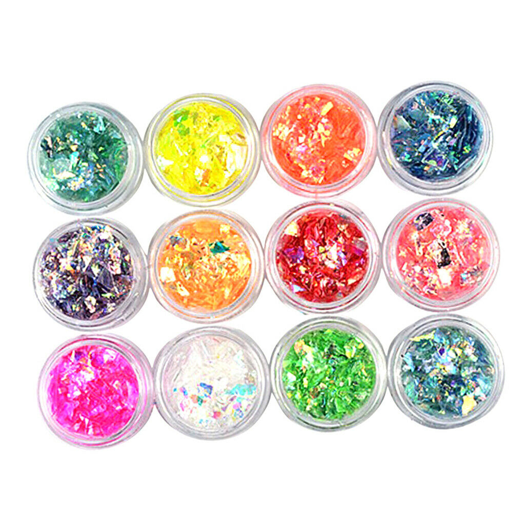 Starry Colorful Nail Art Stickers Tips Wraps Foil Transfer Adhesive Glitters DIY