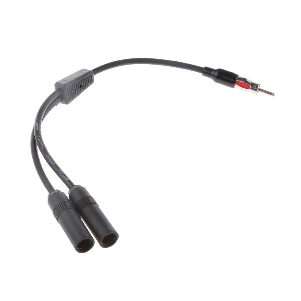 Antenna 1 Male to 2 Female Universal Antenna Y Connector Cable Auto Audio