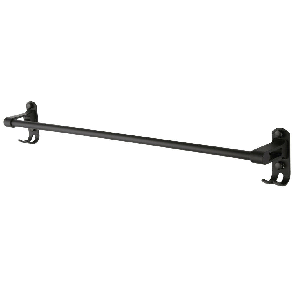 2Piece of  Black Finish Aluminuml 24Inch Bathroom Towel Rack Wall Mounted Towel