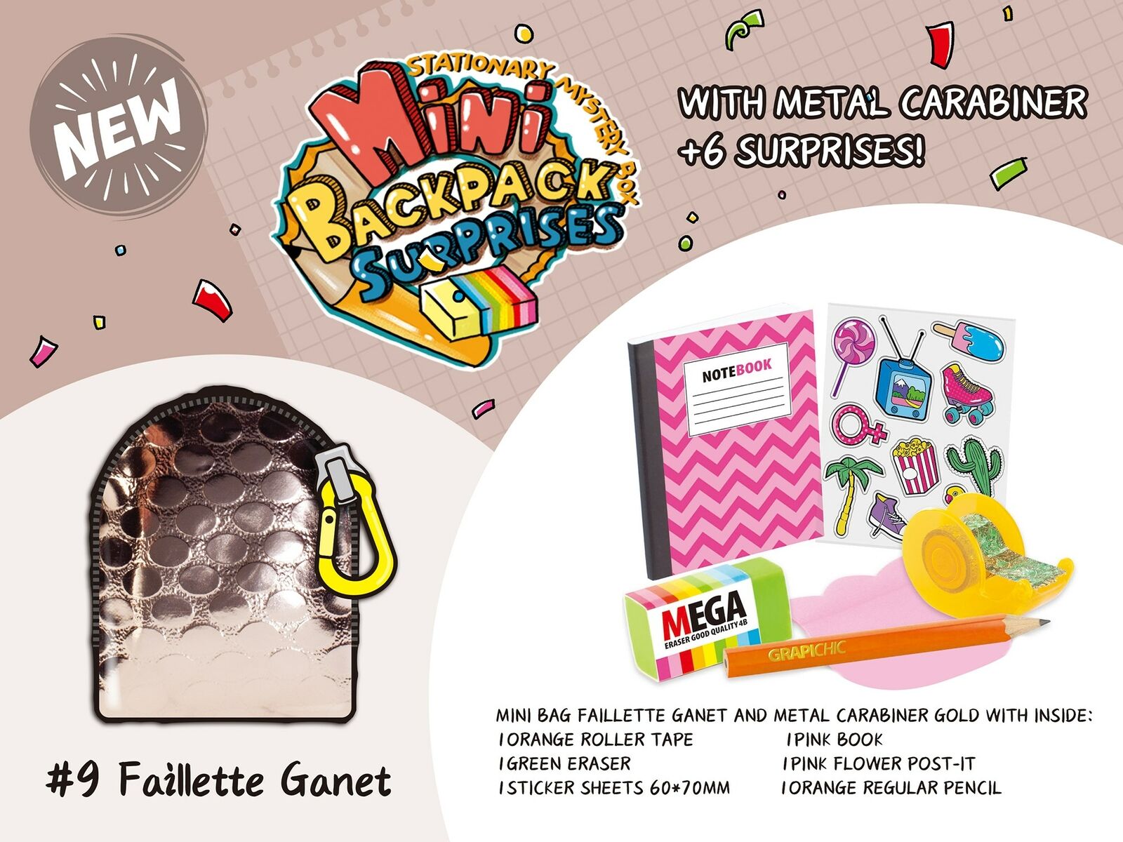Real For Littles Mini Micro Backpack Collectable Stationery Surprises CA