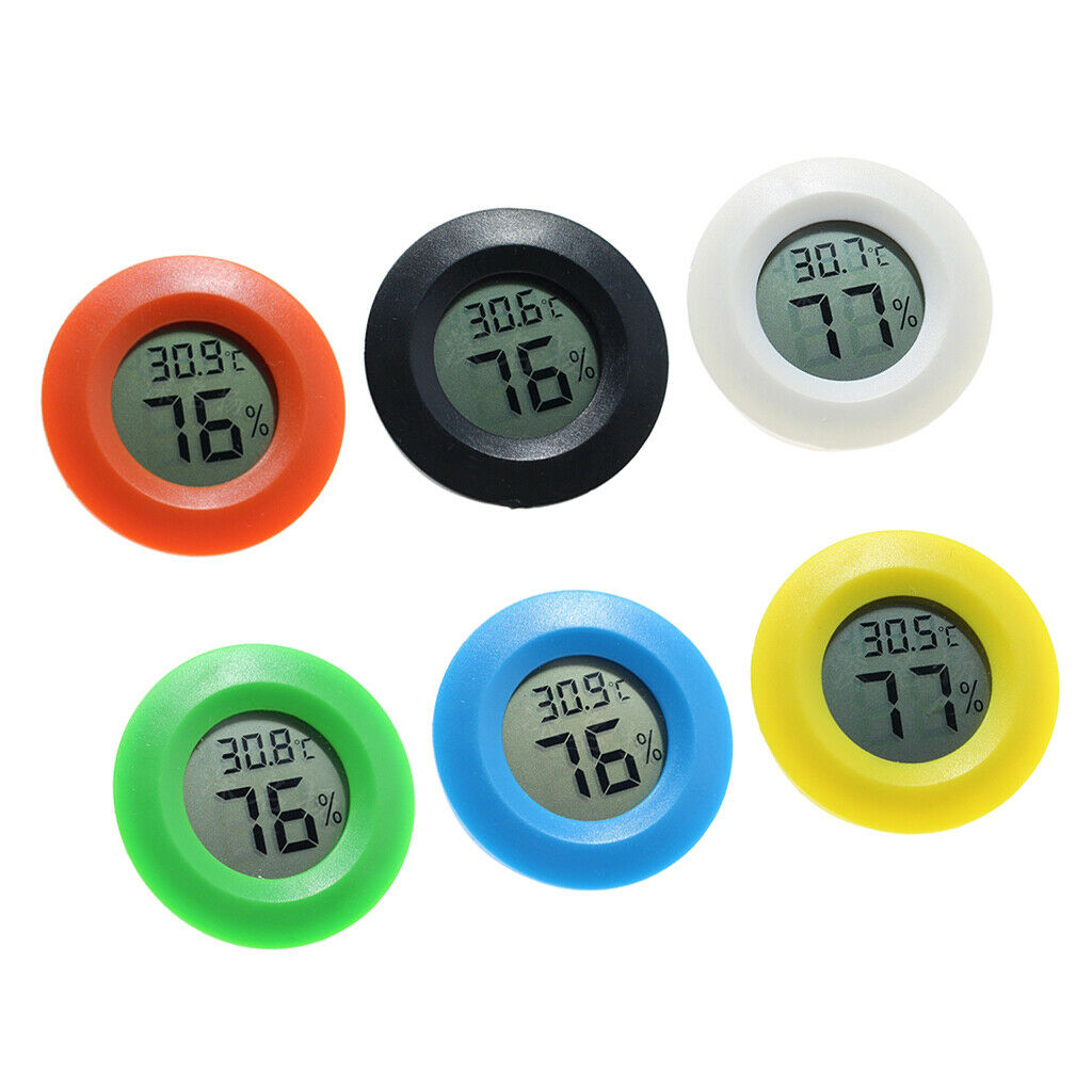 2x Round Reptile Thermometer Humidity Hygrometer Reptile Tank Supplies