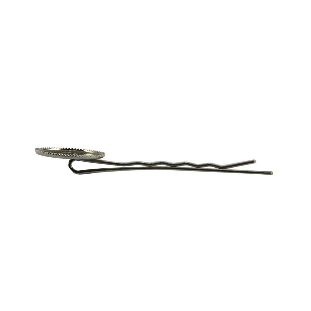 20Pcs Brass Hair Slide Clips Cabochon Setting Blanks Tray Findings DIY Craft