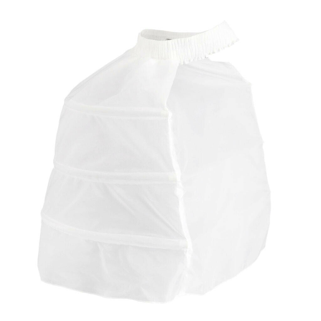 Womens   Dress Bustle Crinoline Hoop Bustle Cage Pannier White