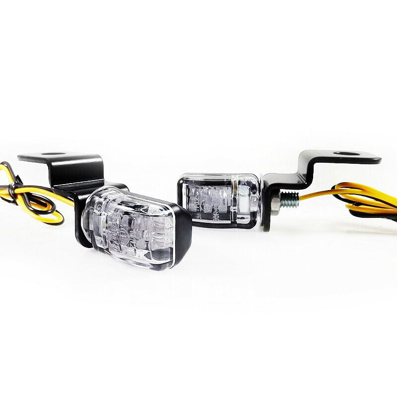 2PCS LED 12V Motorcycle ATV Bikes Turn Signal Light Indicator Flasher Amber Lamp