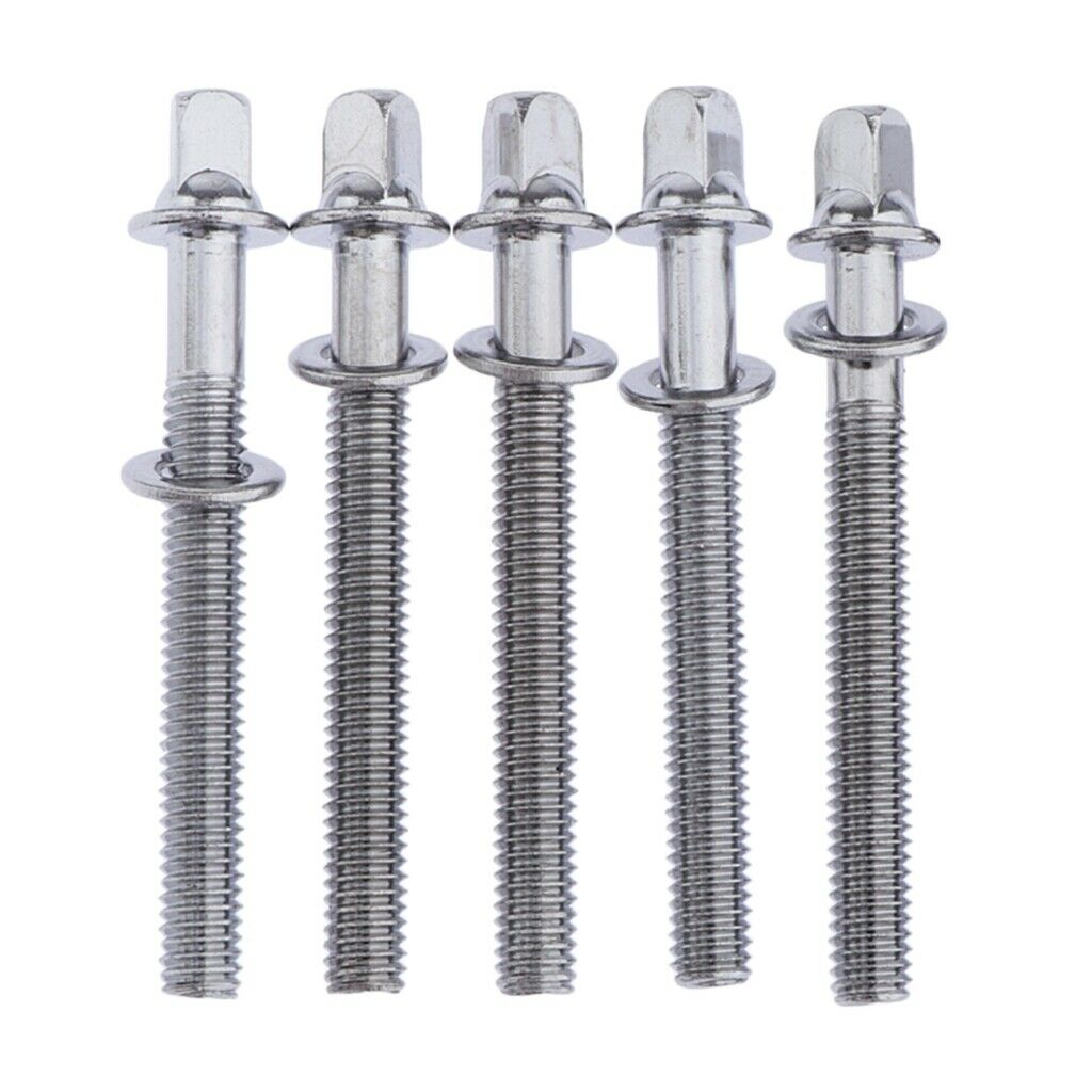 5 Chrome Drum Tension Rods 45/55/65/75mm for Tom Snare Build Repair 55mm