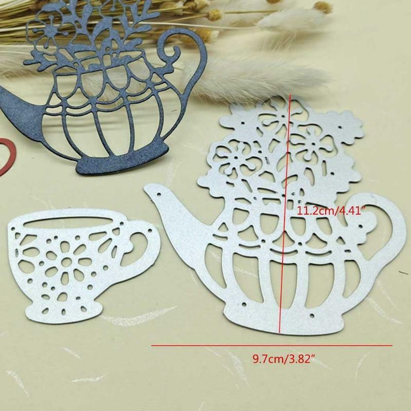 Teapot and Tea Cups Metal Cutting Dies Stencil DIY Scrapbook Album Paper Card