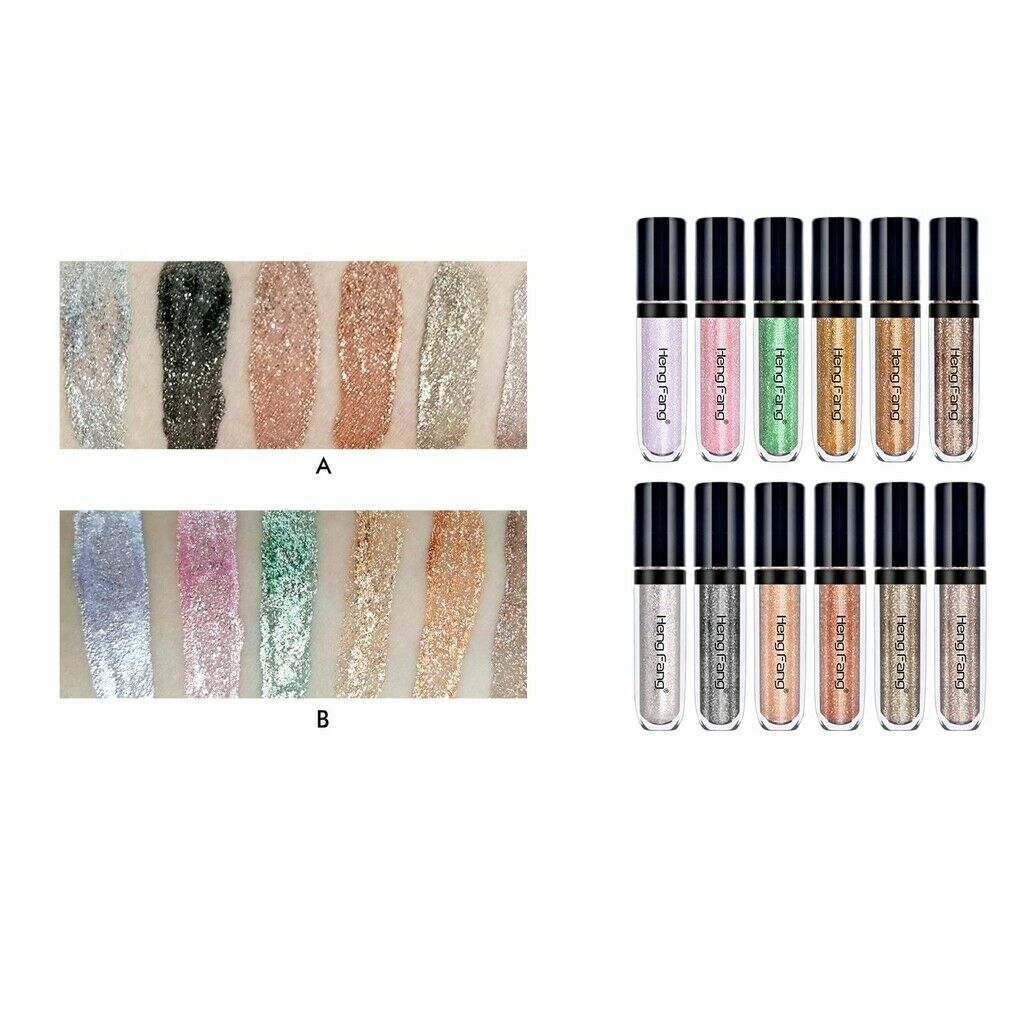12pcs/set Glitter &  Liquid Eyeshadow Set - Long Lasting