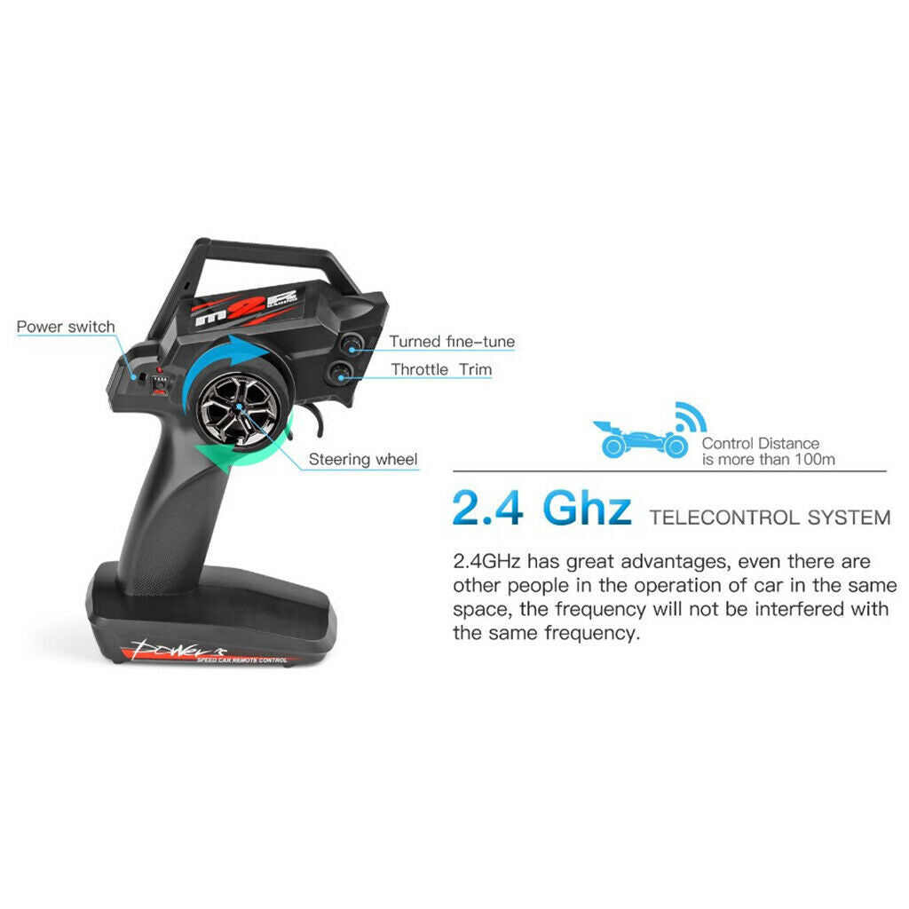 Radio Remote System Transmitter for WLtoys 144001 124019 104001 RC Car