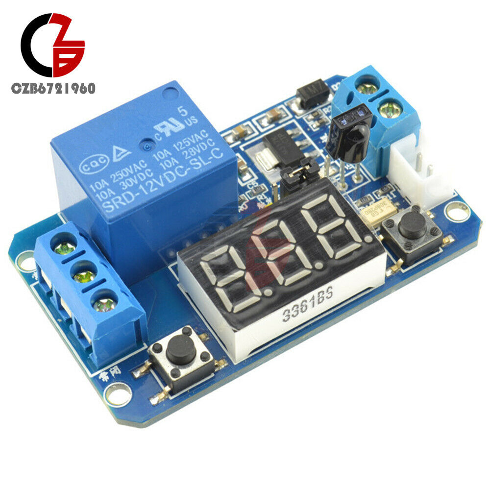 Infrared Remote Control 12V Timer Delay Relay LED Tube Display Module Arduino