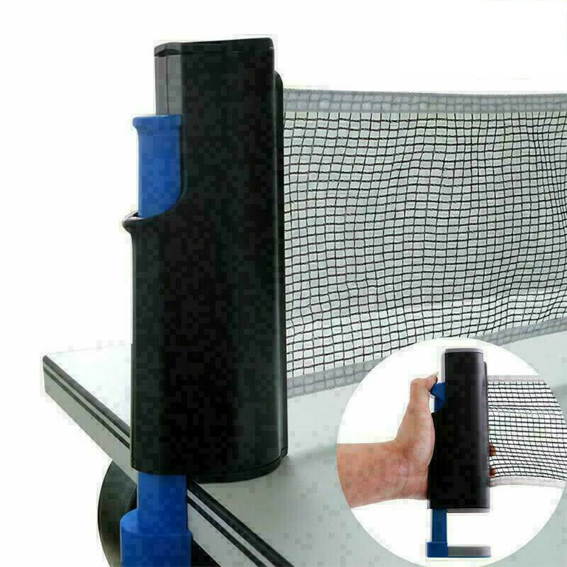 Table Tennis Ping Pong Set 2x Paddle Bats & Extending Net & 3 Balls PortabDD