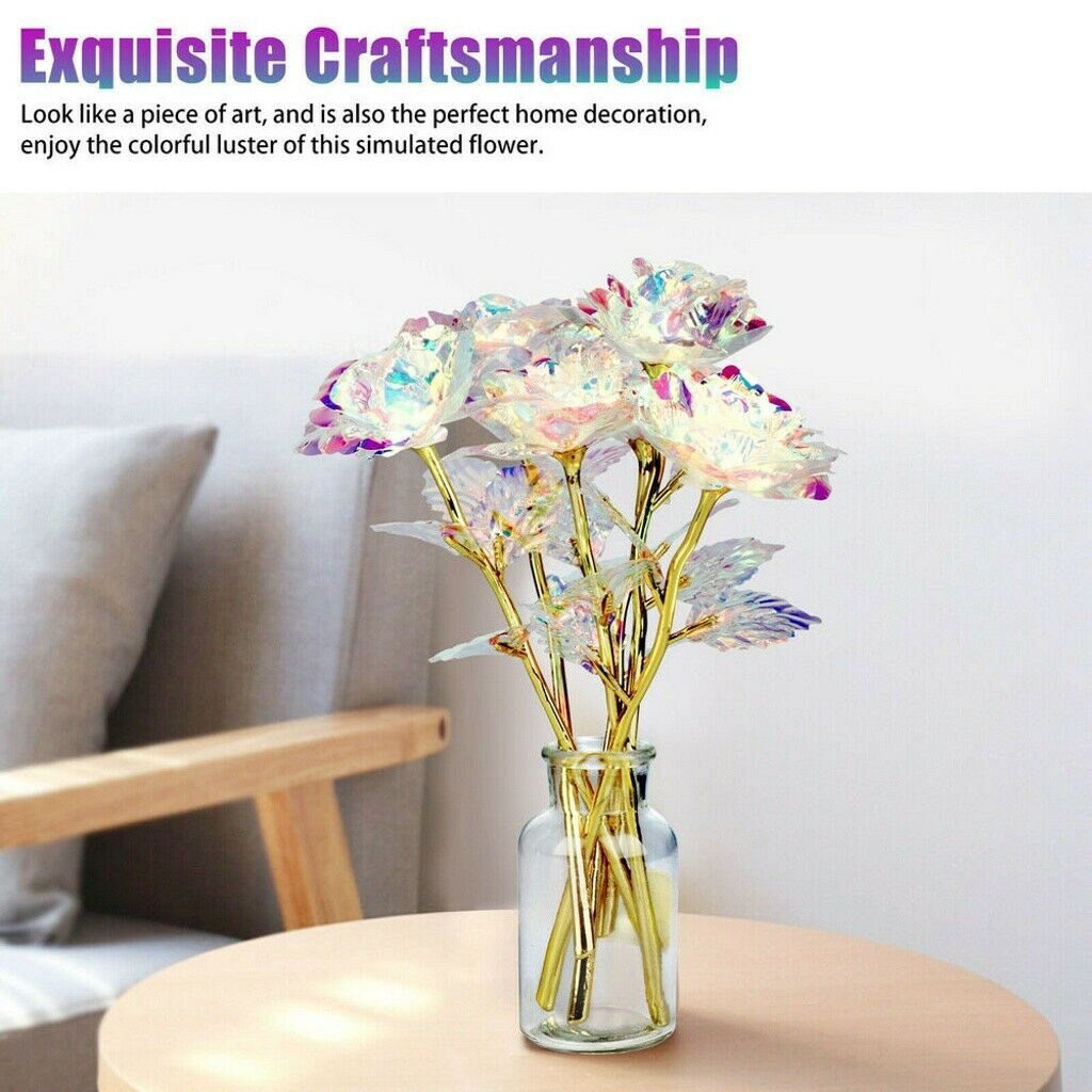 10PCS Galaxy Artificial Rose Flower Decor Valentines Mother's Simulation Gift