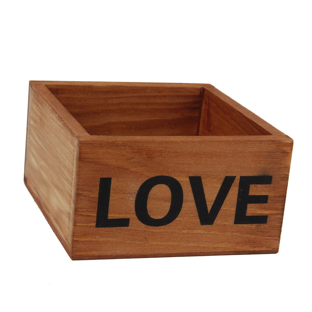 Retro Wooden Box Storage for Jewellery Essence Oil Bottles Gift Plant Holder