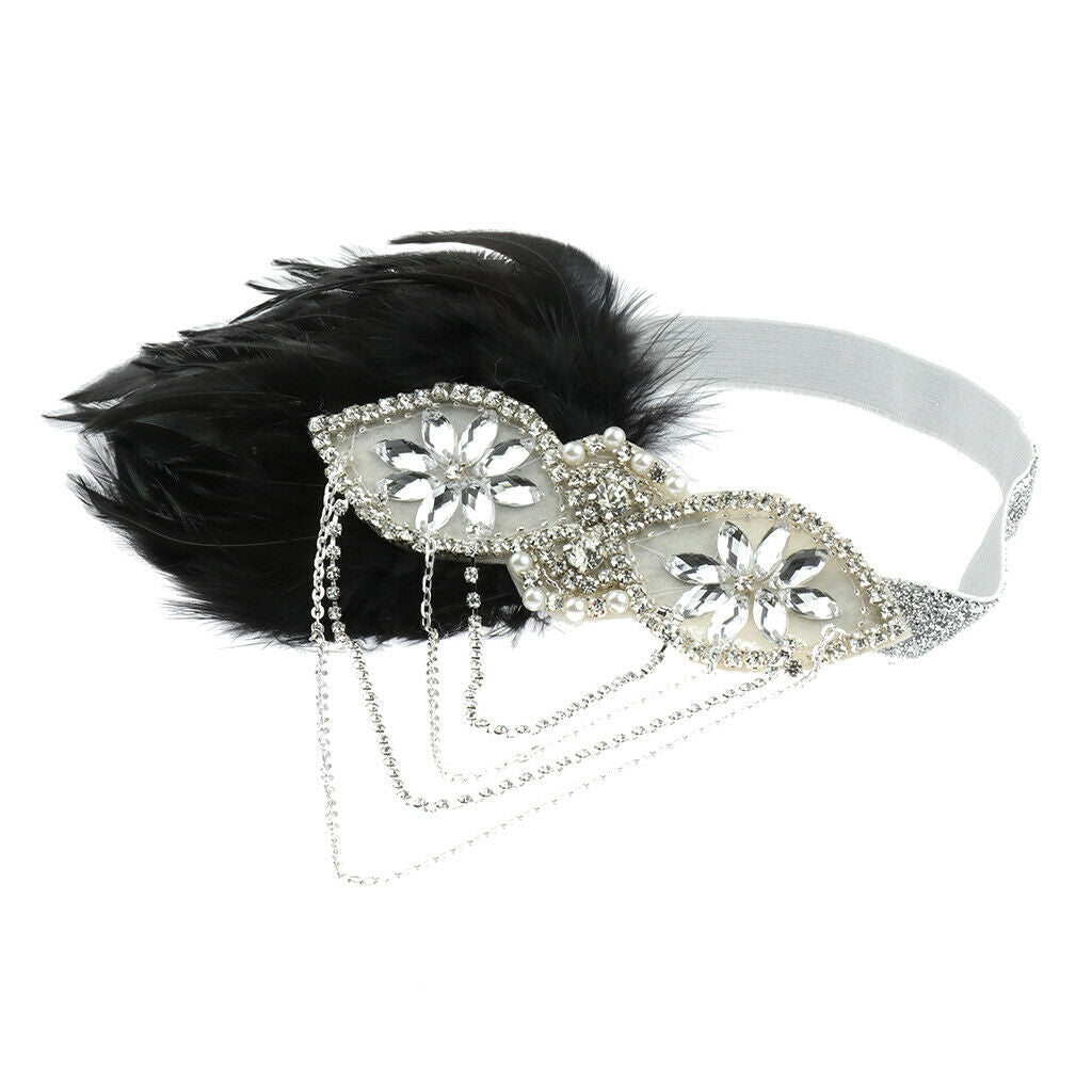 Wedding Jewelry Hair Hair Ties Feather Hairclip Headband Tassel White Black