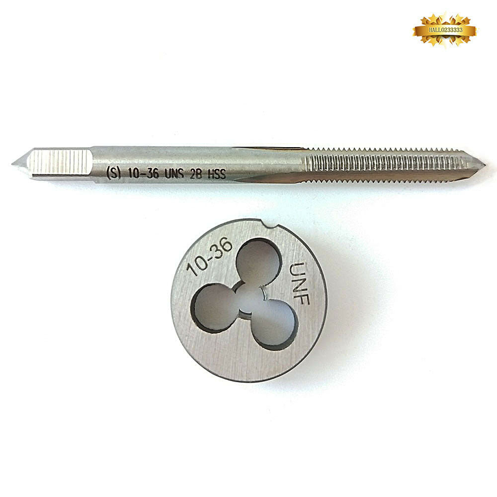 1Pcs 10-36UNS HSS Taper RIight Hand UNS Thread Tap + 1Pcs UNF Round Thread Die