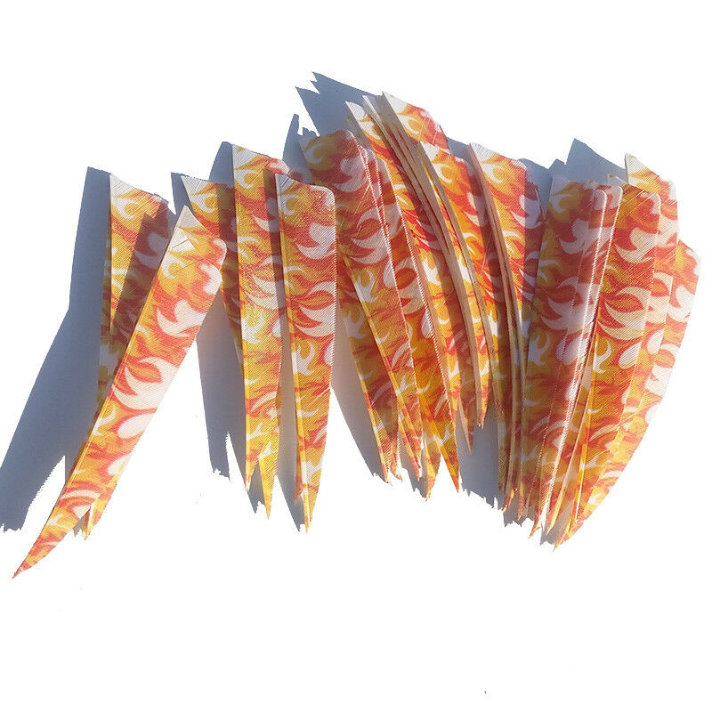 50pcs 4" Turkey Feather Natural Archery Arrow Fletches Shield Shape Fletching