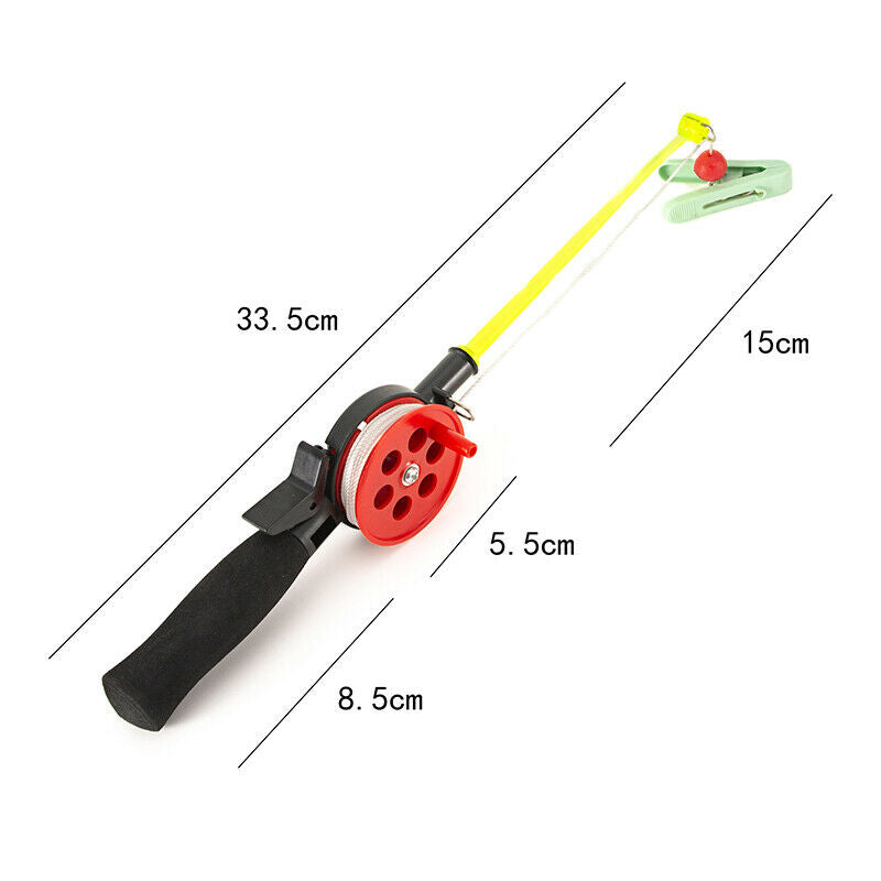 Mini Portable Kid Ice Fishing Rod with Clip for Shrimp Crab Fishing Acces.l8