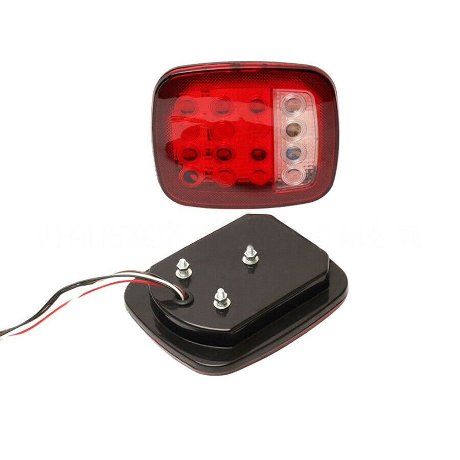 2X Square Stop Turn Tail backup16LED Marker Light for Jeep Wrangler JK TJ CJ YJ