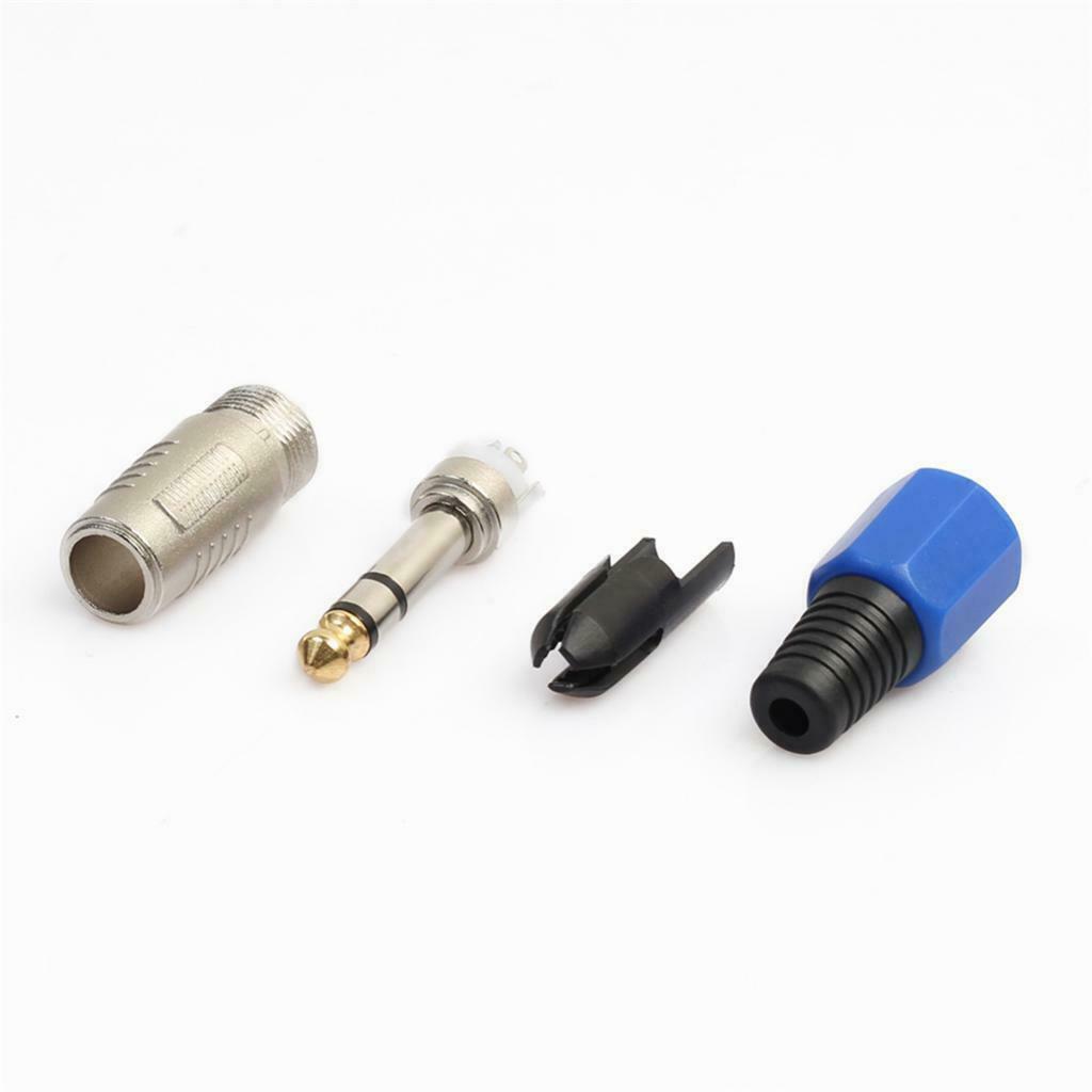 5pcs Alloy 1 / 4inch TRS Plug Stereo Microphone Adapters