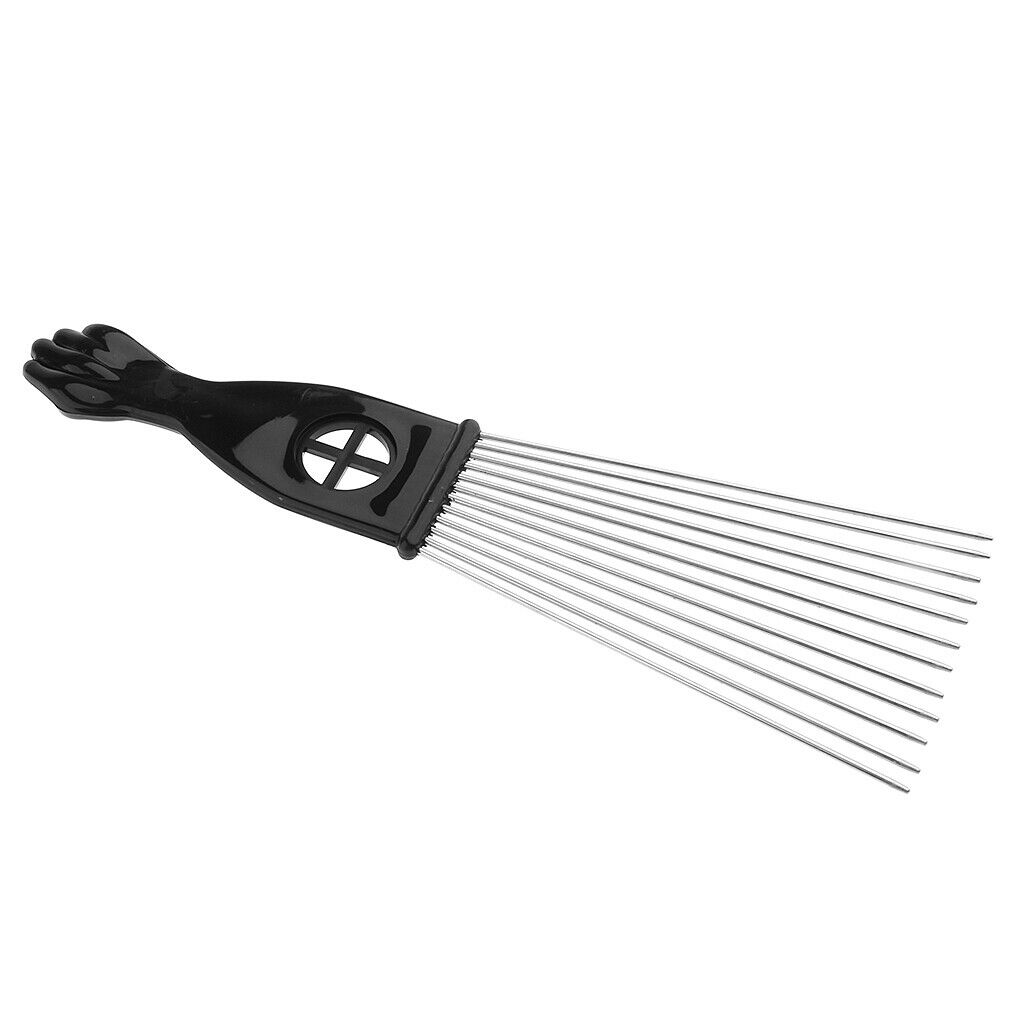 2 Pieces Stainless Steel Anti-Static Hair Cutting Comb Brush Hairdressing