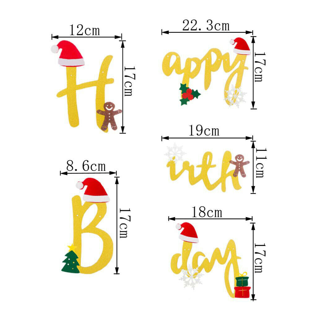 Happy Brithday Bunting Banner Birthday Party Decoration Supplies Golden