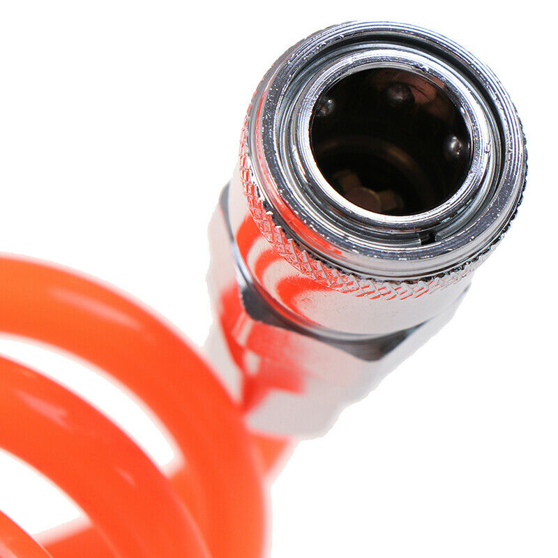 6M PU Recoil Spring End Hose Line Pipe Tube For Air Pneumatic Compressor D L SJ