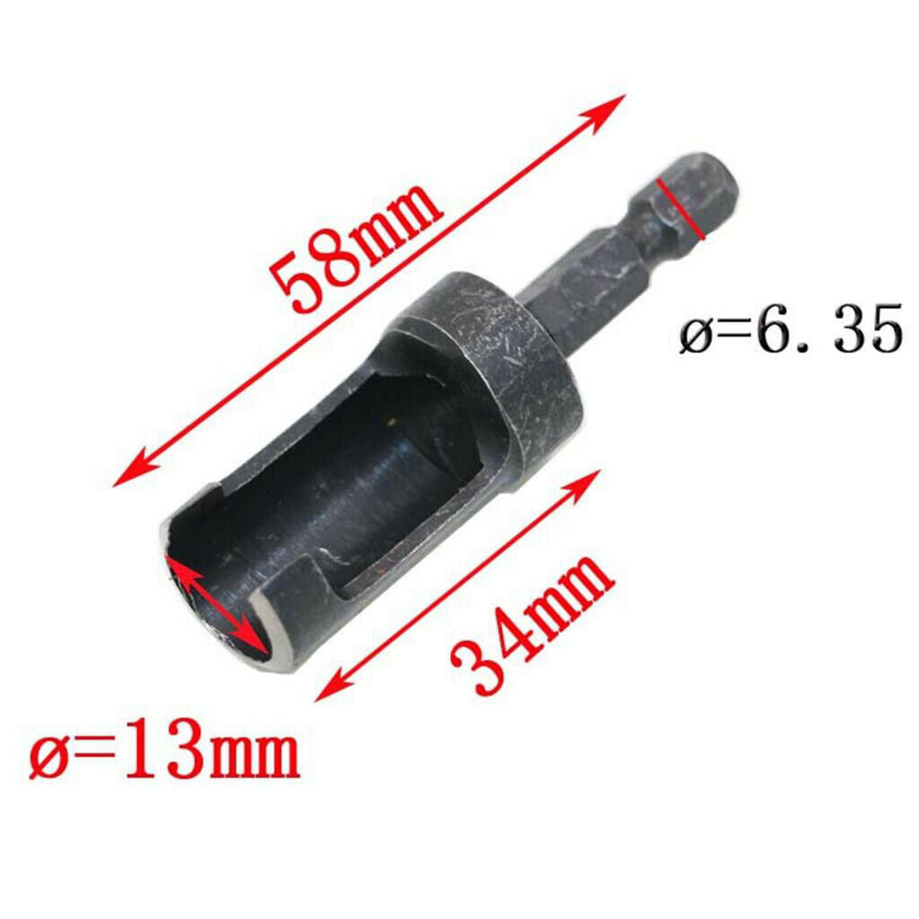 4Pcs Plug Wood Cutter Tool Set Round Shank Drill Bit Carbon Steel Black