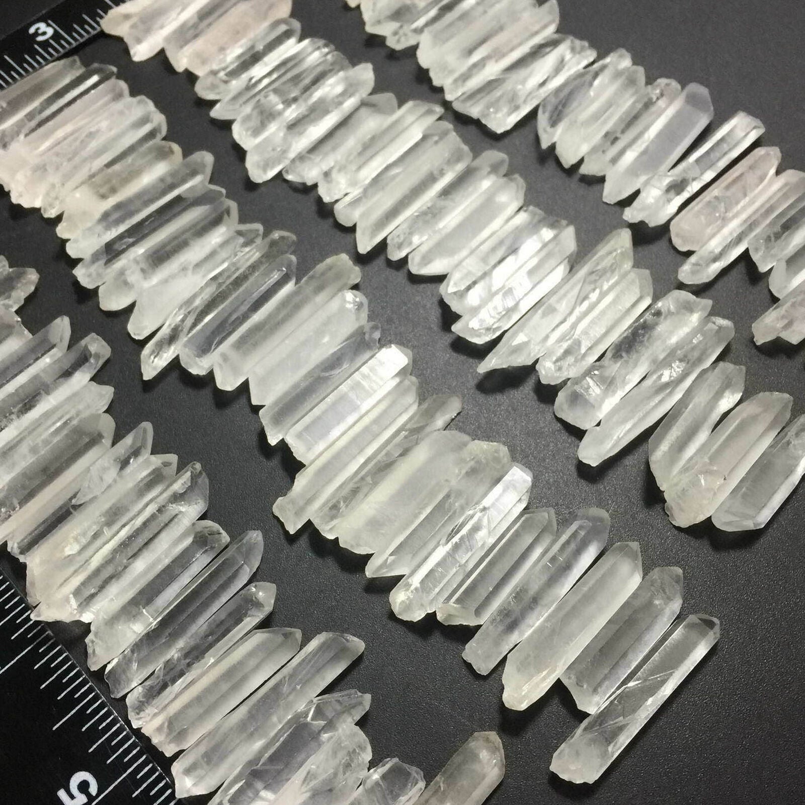 100pcs Polishing Natural Clear Quartz Crystal Points Terminated Wand Specimen