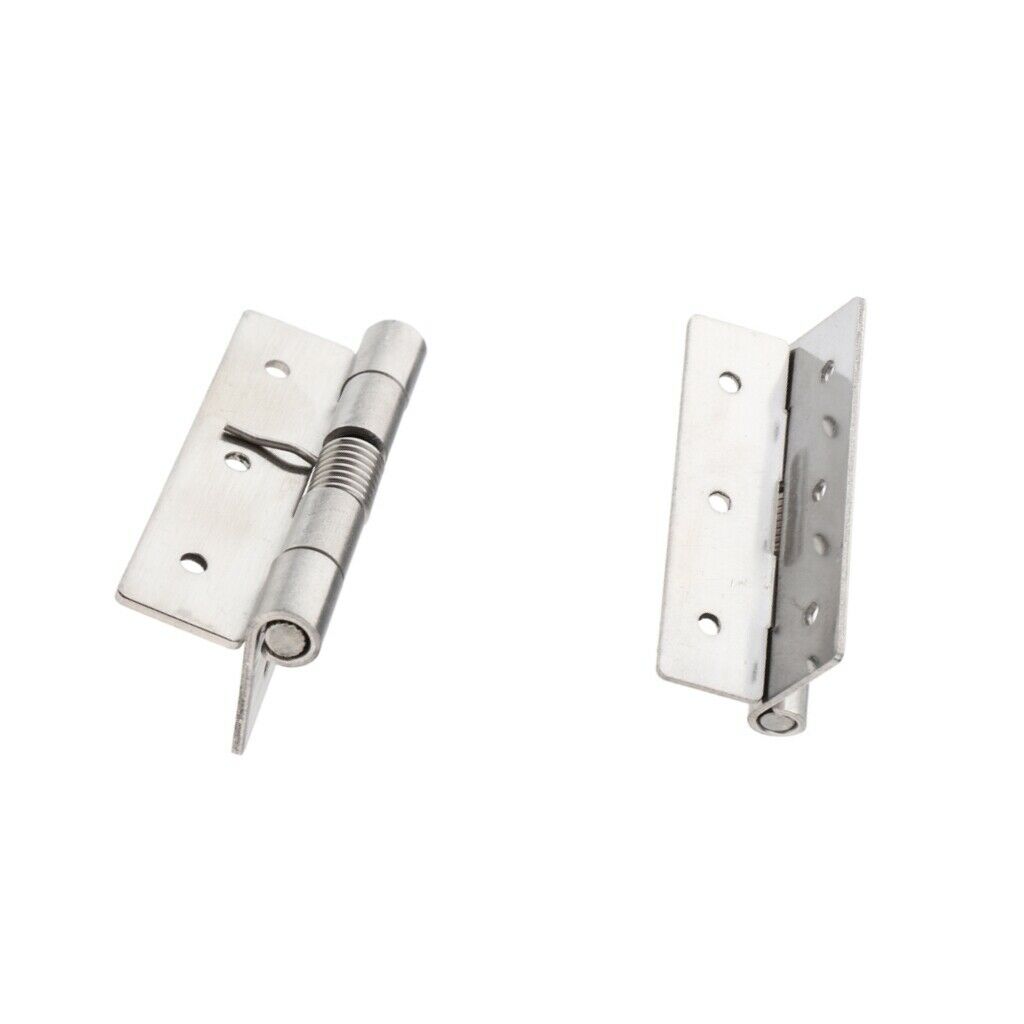 2 Pieces Adjustable Stainless Steel Spring Door Hinges Automatic Closing